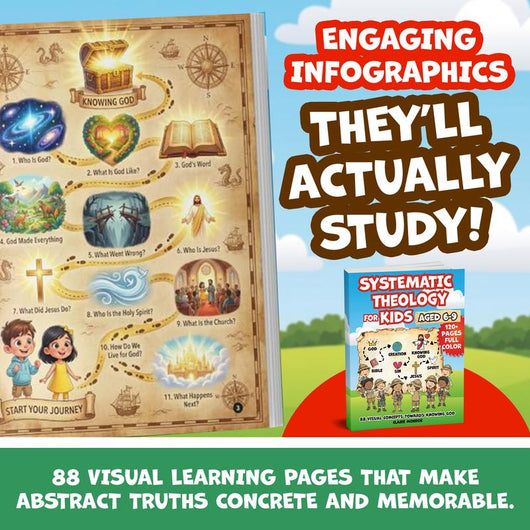 Claire Monroe - Systematic Theology for Kids Aged 6-9 (FULL COLOUR) | 88 Visual Concepts towards Knowing God with NLT Bible Verses & Reflection Questions