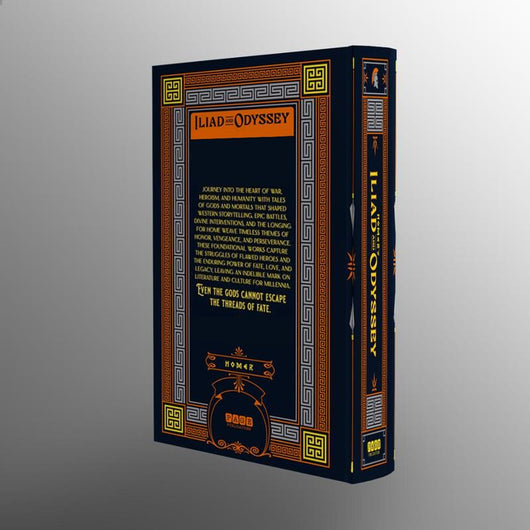 The Iliad and Odyssey Deluxe Hardcover - 3-Color Foil Art, Debossed Cover, Classic Novels, Greek Mythology Classics.