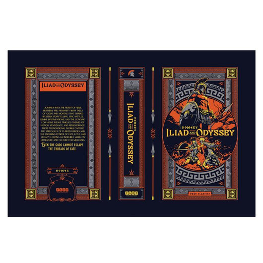 The Iliad and Odyssey Deluxe Hardcover - 3-Color Foil Art, Debossed Cover, Classic Novels, Greek Mythology Classics.
